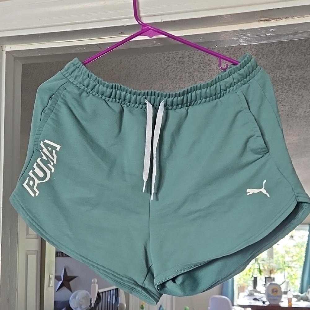 PUMA Women's Green Shorts